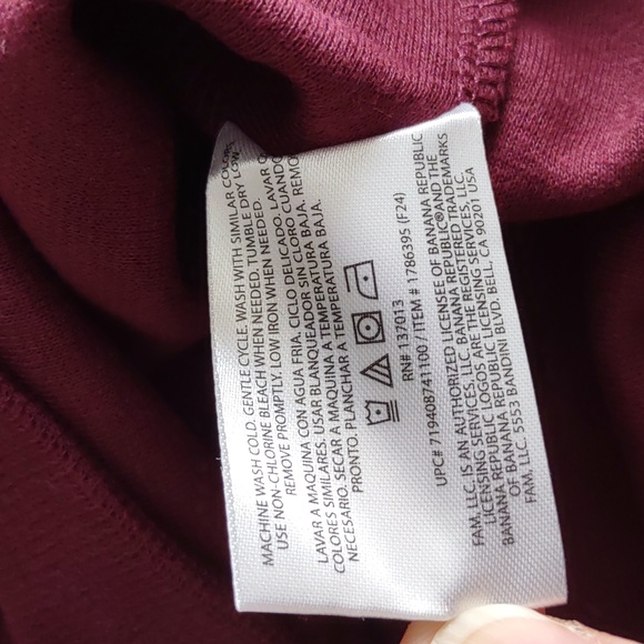 NWT Banana Republic XXL Red Textured Double Knit Crew - Picture 12 of 14